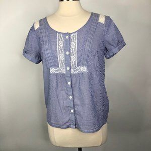 Women's American Eagle Blue Blouse Size M